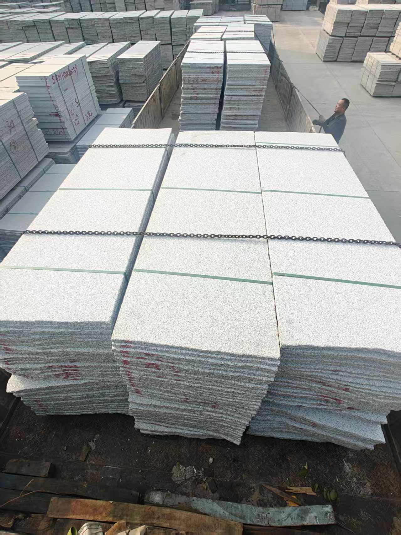 淮北芝麻白毛板，石材毛板