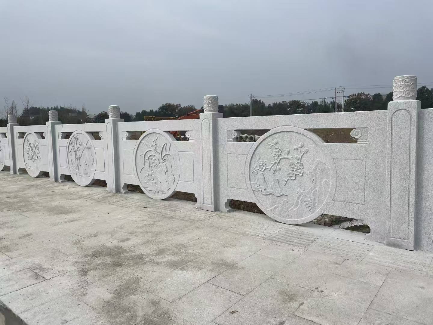 淮北芝麻白河道栏杆 石材栏杆