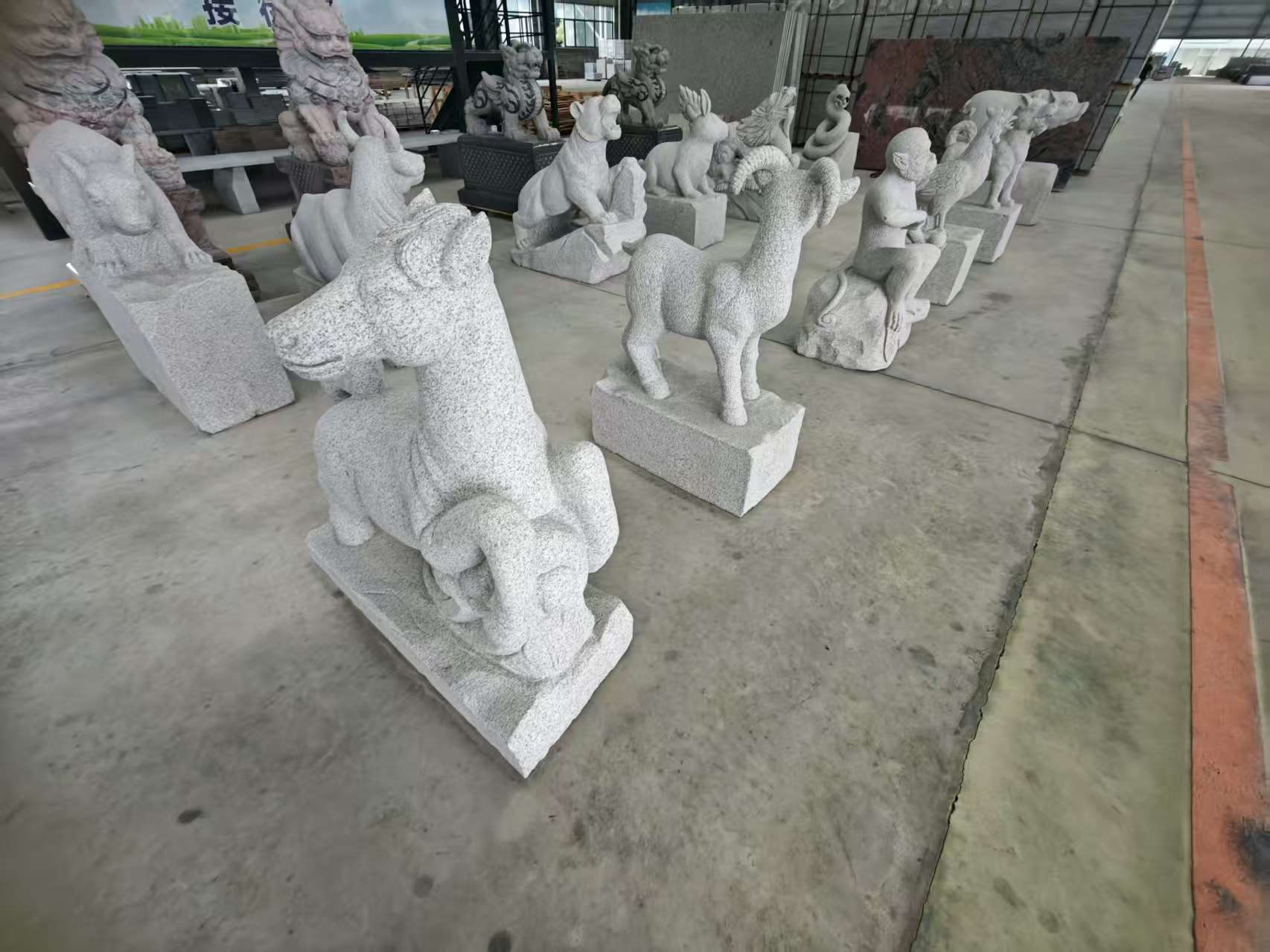 淮北芝麻白雕刻 十二生肖 异形雕刻